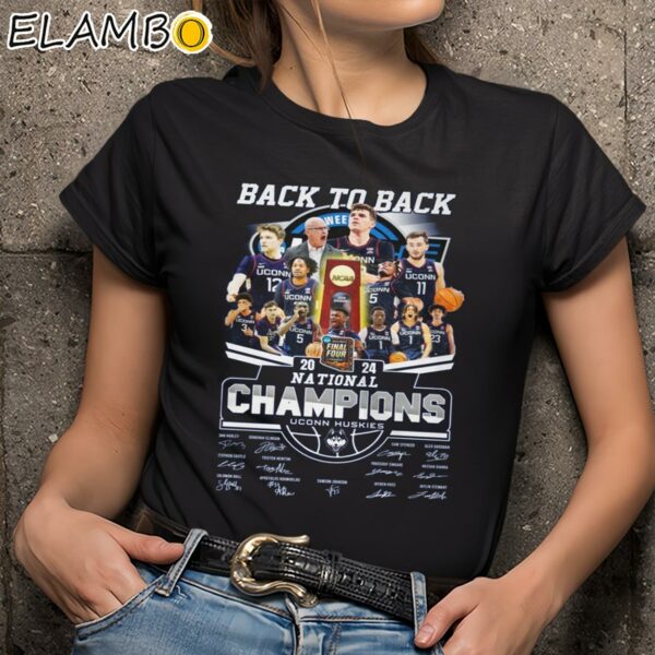 Uconn Huskies Back To Back National Champions 2024 Shirt Black Shirts 9