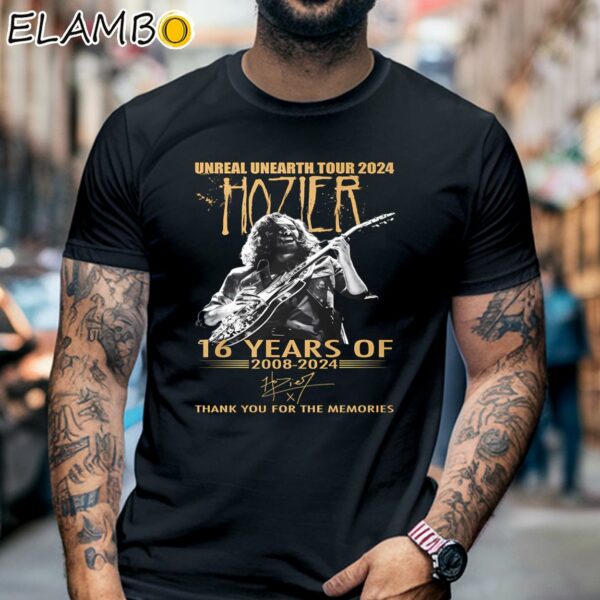 Unreal Unearth Tour 2024 Hozier 16 Years Of 2008 2024 Thank You For The Memories Shirt Black Shirt 6