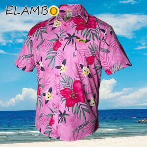 Unruly Outfitters Hawaiian Shirt For Men Pink Gun Button Down Shirts Aloha Shirt Aloha Shirt