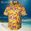 Unruly Outfitters Hawaiian Shirt for Mens Yellow Gun Button Down Shirts Funny Flower Hawaiian Hawaiian