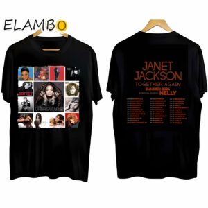 Vintage Janet Jackson Together Again Tour 2024 T Shirt Black Shirt Black Shirt