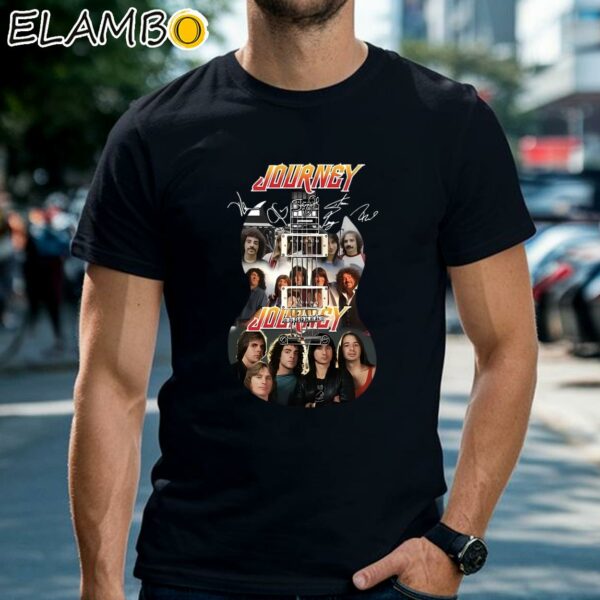 Vintage Journey Rock Band Signatures Shirt Black Shirts Shirt
