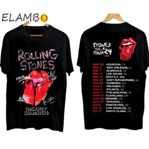 Vintage Rolling Stones Tour 2024 Shirt Hackney Diamonds Tour Printed Printed
