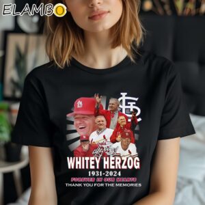 Whitey Herzog 1931 2024 Forever In Our Hearts Thank You For The Memories Shirt Black Shirt Shirt