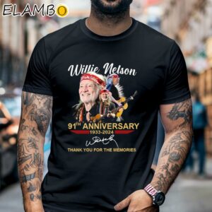 Willie Nelson 91th Anniversary 1956 2024 Thank You For The Memories Shirt Black Shirt 6
