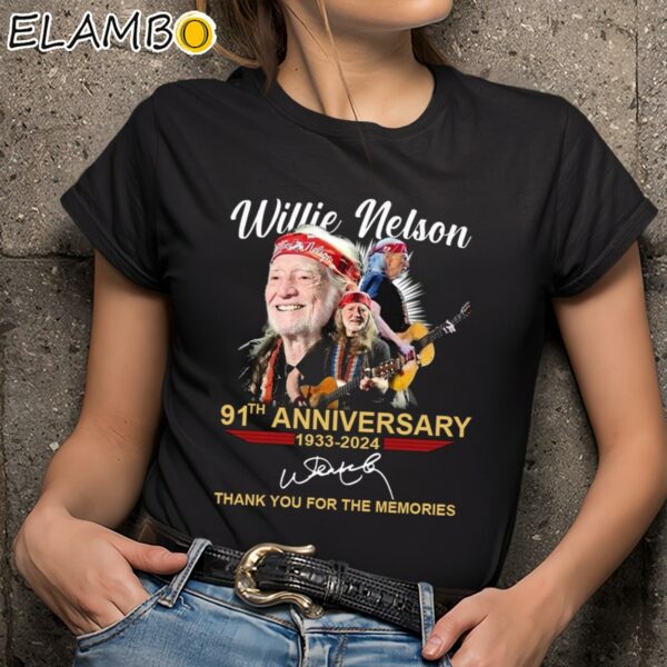 Willie Nelson 91th Anniversary 1956 - 2024 Thank You For The Memories Shirt
