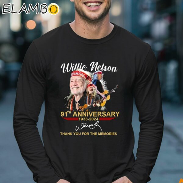 Willie Nelson 91th Anniversary 1956 2024 Thank You For The Memories Shirt Longsleeve 17