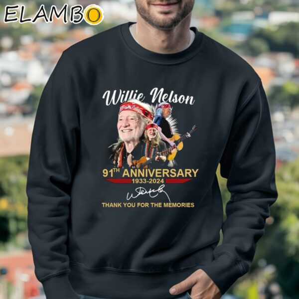 Willie Nelson 91th Anniversary 1956 2024 Thank You For The Memories Shirt Sweatshirt 3