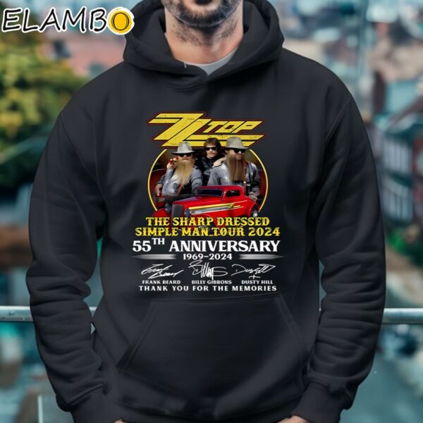 ZZ Top Sharp Dressed Simple Man Tour 2024 55th Anniverasry 1969 2024 Thank You For The Memories Shirt Hoodie 4