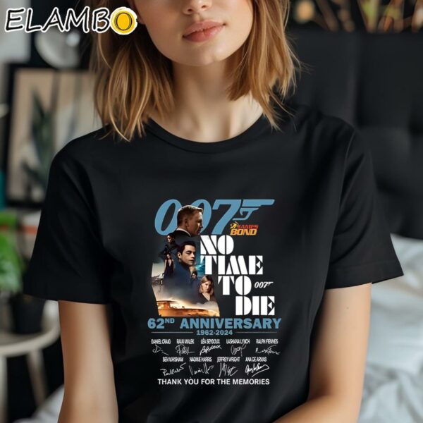 007 James Bond No Time To Die 62nd Anniversary 1962 2024 Thank You For The Memories Shirt Black Shirt Shirt