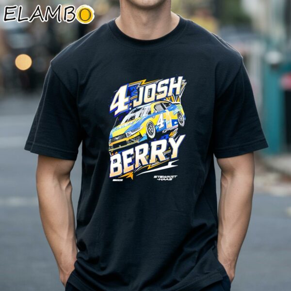 4 Josh Berry Stewart Haas Racing Team Collection shirt Black Shirts 18