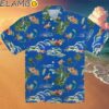 90s Bright Blue Flamingo Island Hawaiian Shirt Hawaaian Shirt Hawaaian Shirt