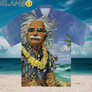 Albert Einstein Chilling On The Beach Hawaiian Shirt Aloha Shirt Aloha Shirt