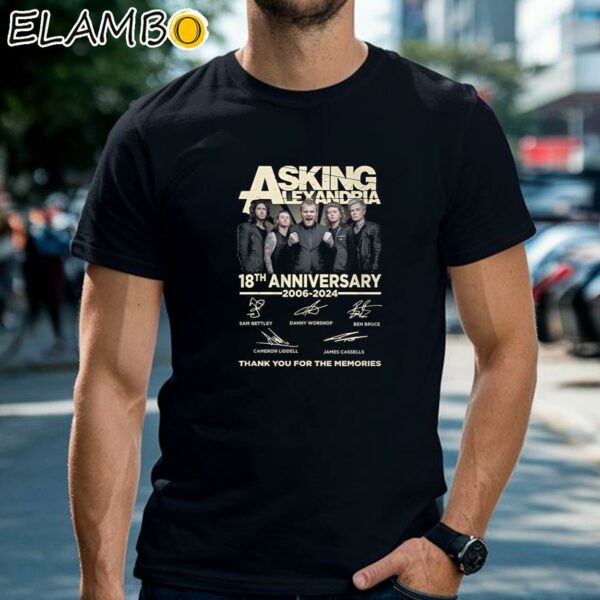 Asking Alexandria 18th Anniversary 2006 2024 Thank You For The Memories Shirt Black Shirts Shirt