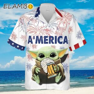 Baby Yoda Beer Star Wars Hawaiian Shirt Fourth July Patriotic American Flag Star Wars Aloha Shirt Aloha Shirt Aloha Shirt