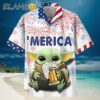 Baby Yoda Star Wars Beer Hawaiian Shirt Fourth July Patriotic American Flag Hawaiian Hawaiian