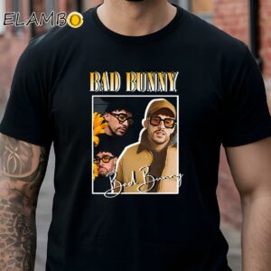 Bad Bunny 90s Style Vintage Tee Shirt Bad Bunny Hoodie Merch Black Shirt Shirts