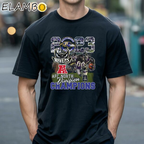 Baltimore Ravens 2023 Afc North Division Champions Shirt Black Shirts 18