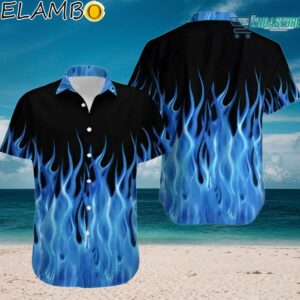 Benny's Blue Flames Bowling Hawaiian Shirt Aloha Shirt Aloha Shirt