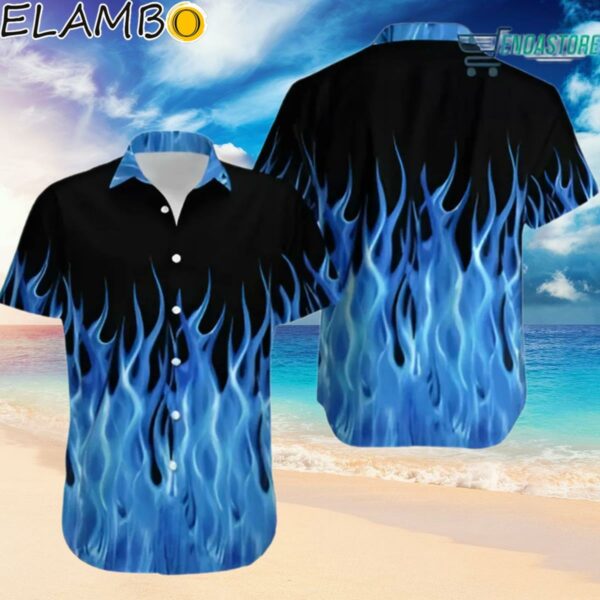 Benny's Blue Flames Bowling Hawaiian Shirt Hawaiian Hawaiian