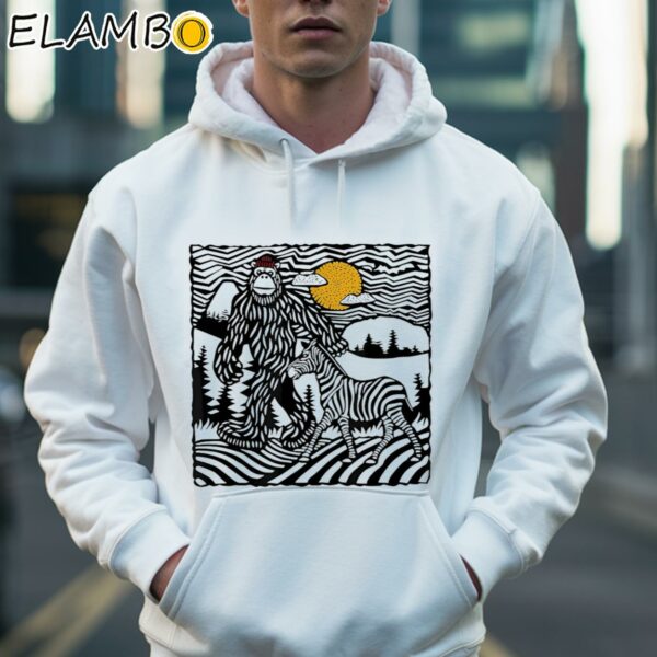Bigfoot And Zebra In The Mountains Shirt Hoodie 36