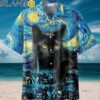 Black Cat Starry Night Van Gogh Halloween Hawaiian Shirts Aloha Shirt Aloha Shirt
