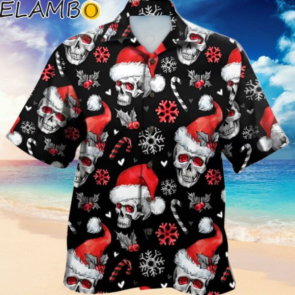 Black Christmas Skull Hawaiian Shirt Unique Hawaiian Shirts Hawaiian Hawaiian