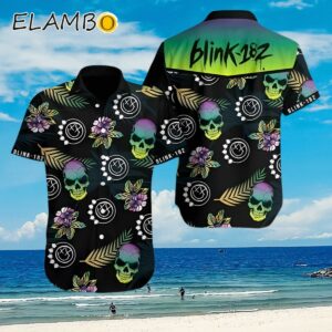 Blink 182 Skull Tropical Flower Hawaiian Shirt Aloha Shirt Aloha Shirt