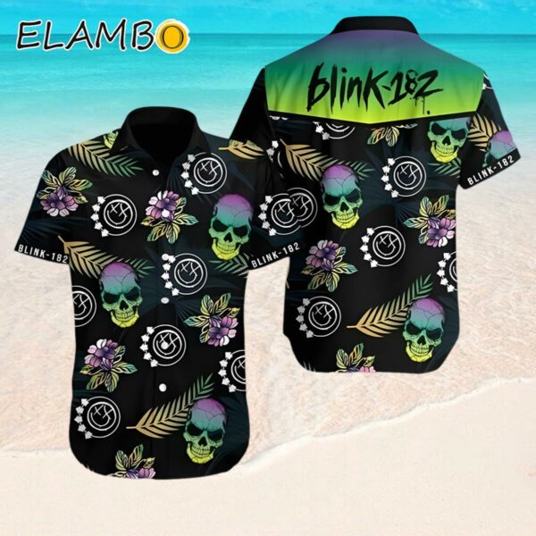 Blink 182 Skull Tropical Flower Hawaiian Shirt Hawaaian Shirt Hawaaian Shirt