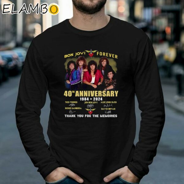 Bon Jovi Forever 40th Anniversary 1984 2024 Thank You For The Memories T Shirt Longsleeve 39