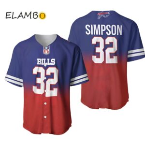 Buffalo Bills O J Simpson 32 Great Player NFL American Football Printed Thumb