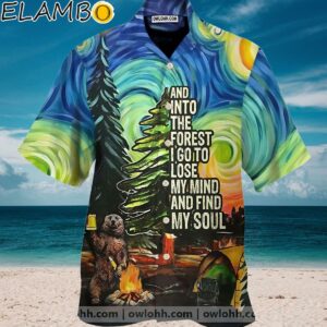 Camping Starry Night Hawaiian Shirt Aloha Shirt Aloha Shirt