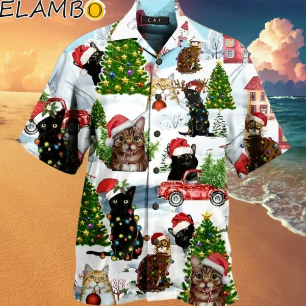 Cat Santa Claus Christmas Hawaiian Shirts Xmas Unique Gifts Hawaaian Shirt Hawaaian Shirt