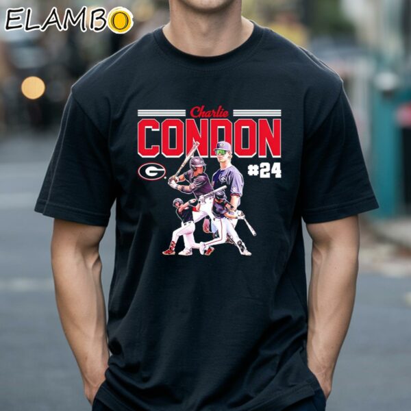 Charlie Condon Player Georgia NCAA Baseball Collage Poster Shirt Black Shirts 18