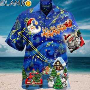 Christmas Hawaiian Shirt Santa Claus 3D Hawaiian Shirt Starry Night Aloha Shirt Aloha Shirt