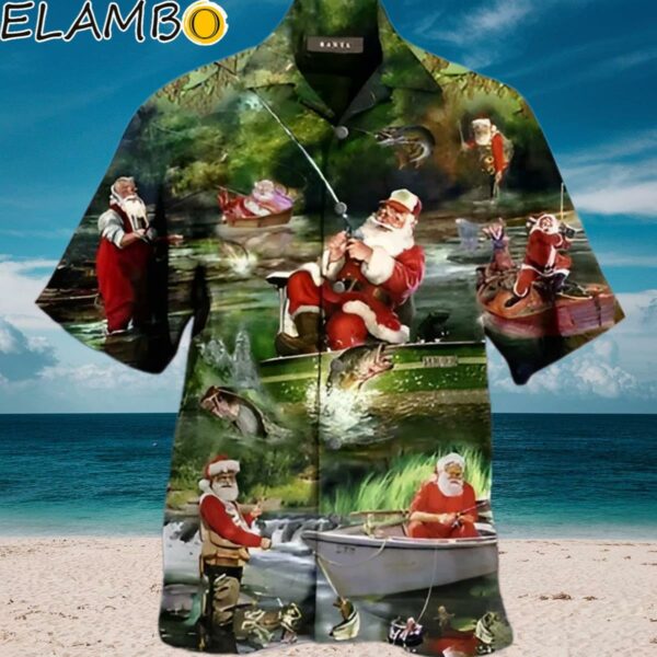 Christmas Hawaiian Shirts Santa Claus 3D Hawaii Shirt Fishing Fishman Aloha Shirt Aloha Shirt