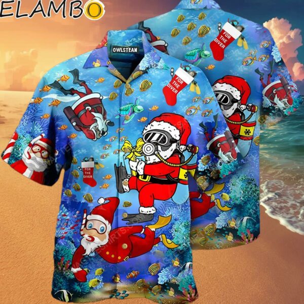 Christmas Holiday Santa Claus Diving Hawaiian Shirt Hawaaian Shirt Hawaaian Shirt