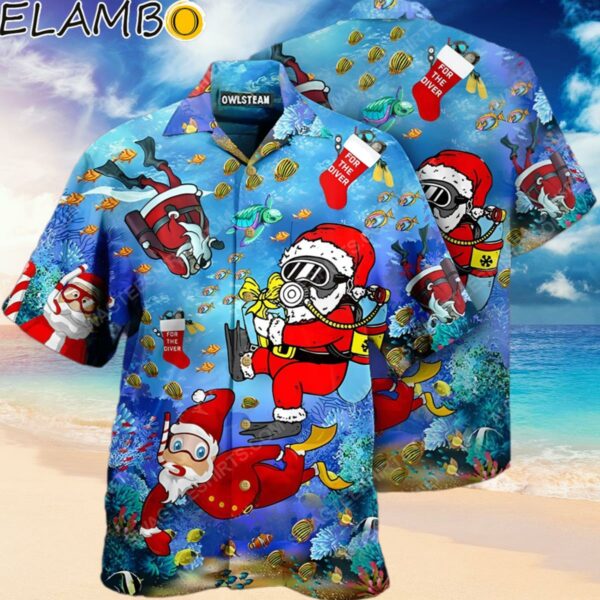 Christmas Holiday Santa Claus Diving Hawaiian Shirt Hawaiian Hawaiian