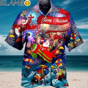 Christmas Mens Hawaiian Santa Claus Shirt Aloha Xmas Aloha Shirt Aloha Shirt