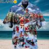 Christmas Santa Claus Snowman Tree Hawaiian Mens Shirts Aloha Shirt Aloha Shirt