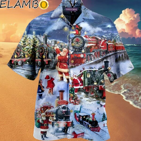 Christmas Santa Claus Snowman Tree Hawaiian Mens Shirts Hawaaian Shirt Hawaaian Shirt