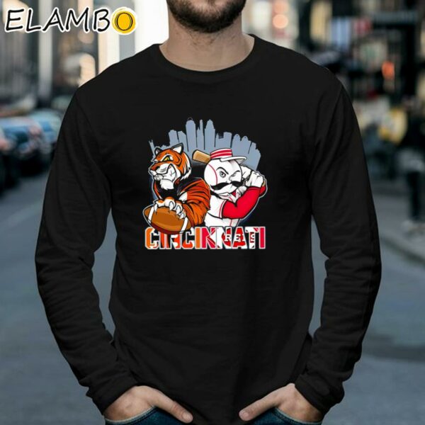 Cincinnati Reds Mr Redlegs Cincinnati Bengals Who Dey Mascot Shirt Longsleeve 39