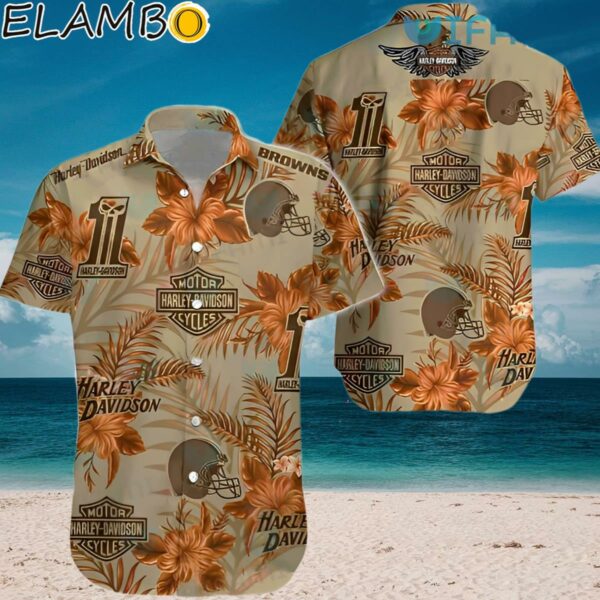 Cleveland Browns Harley Davidson Hawaiian Shirt Cleveland Browns Gift Ideas Aloha Shirt Aloha Shirt