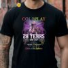 Coldplay 28 Years 1996 2024 Signature Music Of The Spheres Shirt Black Shirt Shirts