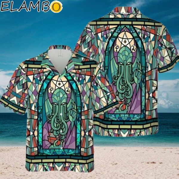 Cthulhu Church Stained Glass Hawaiian shirt Aloha Shirt Aloha Shirt