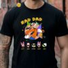 Custom Cartoon Rad Dad With Kids Name Shirt Father's Day Gifts Black Shirt Shirts