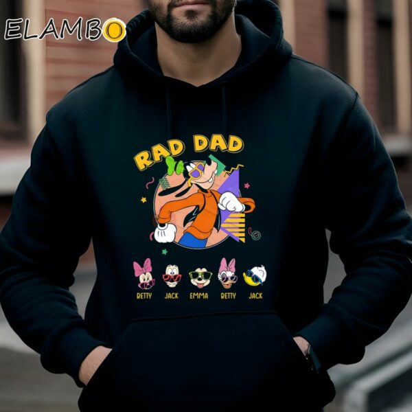Custom Cartoon Rad Dad With Kids Name Shirt Father's Day Gifts Hoodie Hoodie