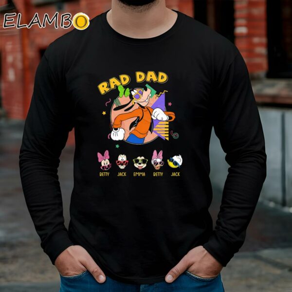 Custom Cartoon Rad Dad With Kids Name Shirt Father's Day Gifts Longsleeve Long Sleeve