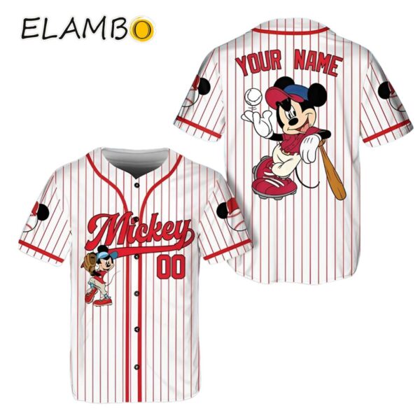 Custom Mickey Mouse Baseball Jersey Disney Trip Gifts Printed Thumb