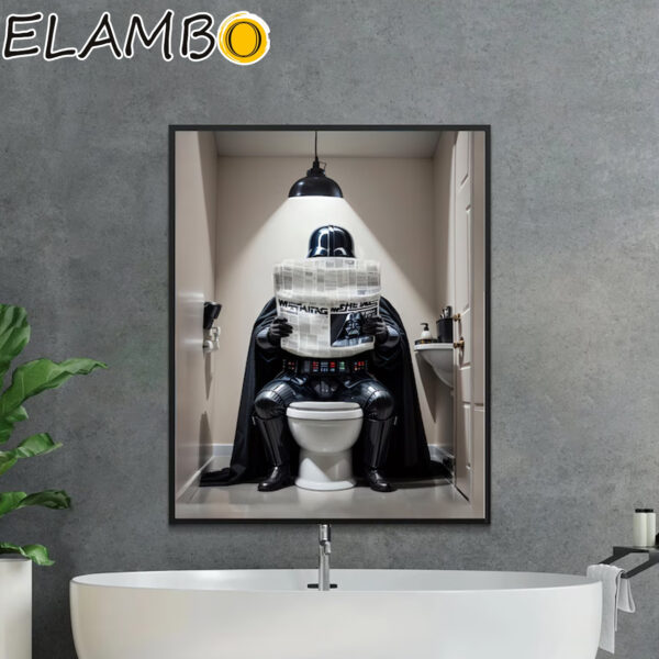 Darth Vader Bathroom Poster Wall Decor Funny Toilet Posters